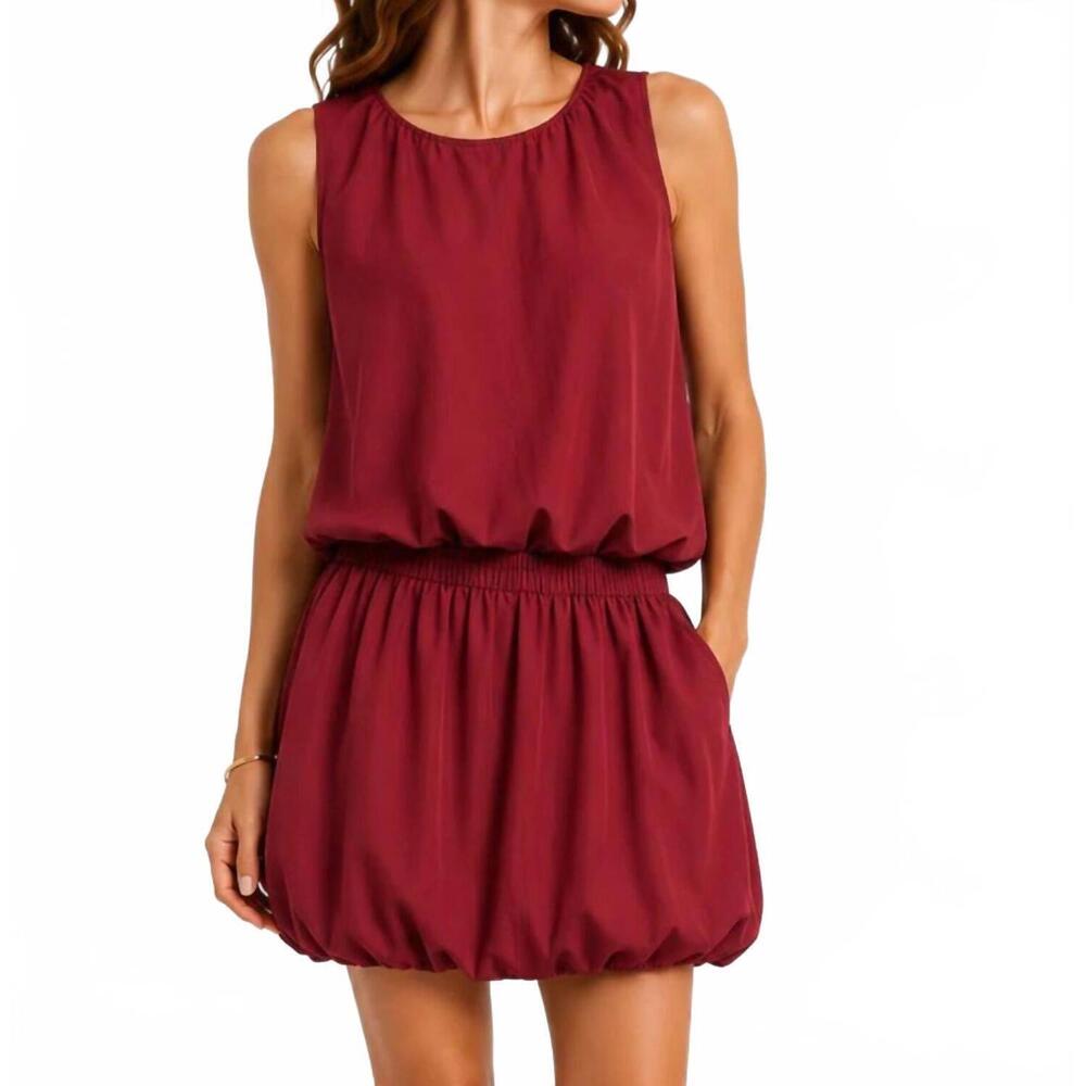 NEW DAY + MOON stay & play crop top and bubble skirt set in red